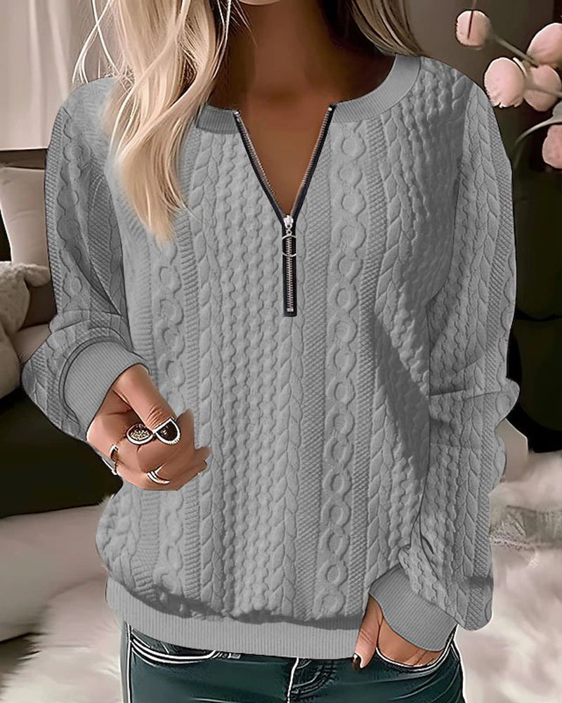 Aleida - Stijlvolle Pullover met Ritssluiting