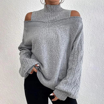 Alayá Coltrui | Stijlvolle Off-shoulder wintertrui voor dames