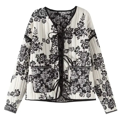 Elowen - Vintage patchwork Damen Blumenjacke