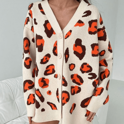 Annele Dekker Cardigan | Trendy gekleurd warm vest met knopen voor dames