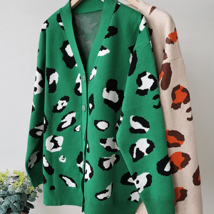 Annele Dekker Cardigan | Trendy gekleurd warm vest met knopen voor dames