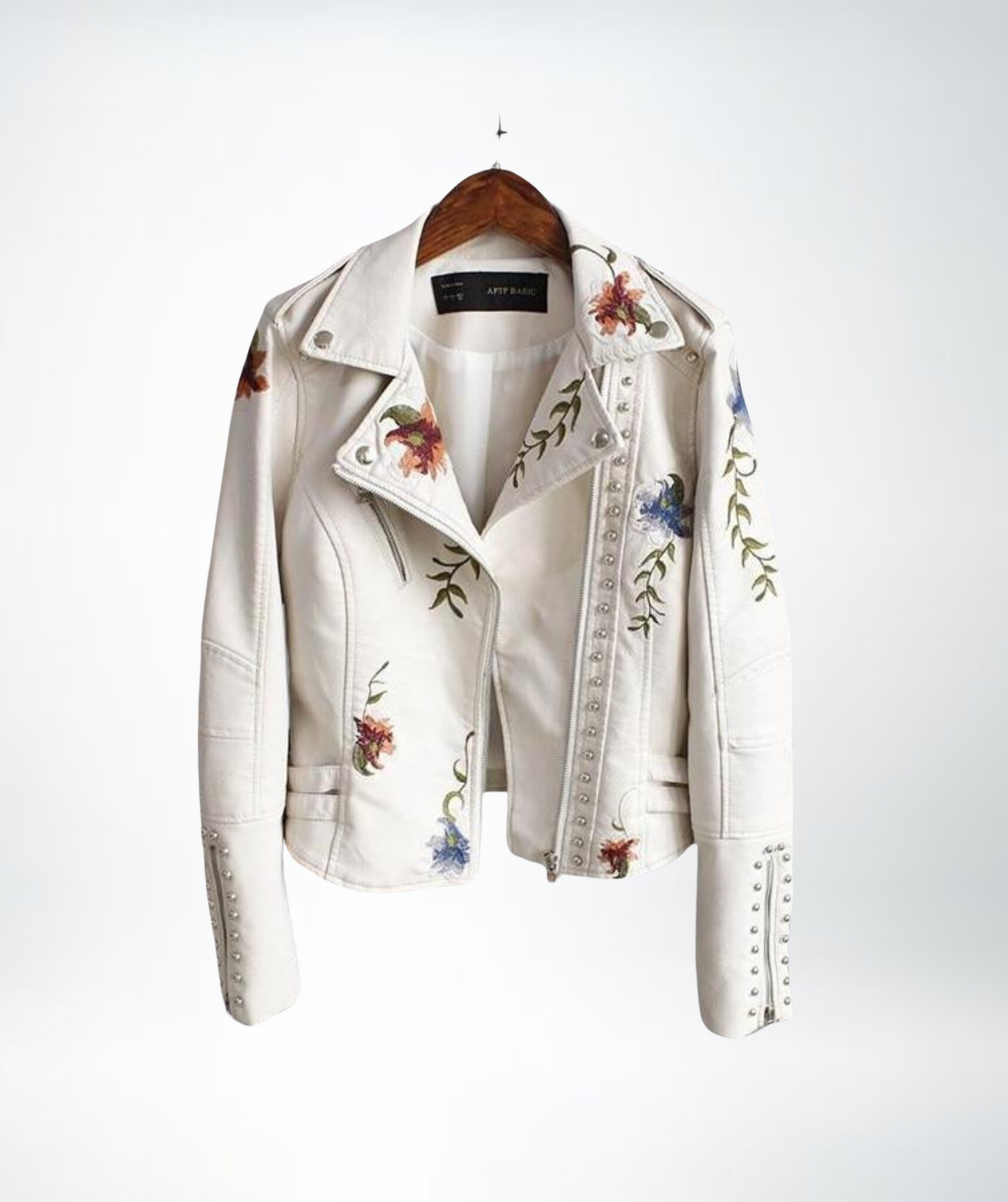 ModeParisienne® Rosa - Dames Florale Leren Jas