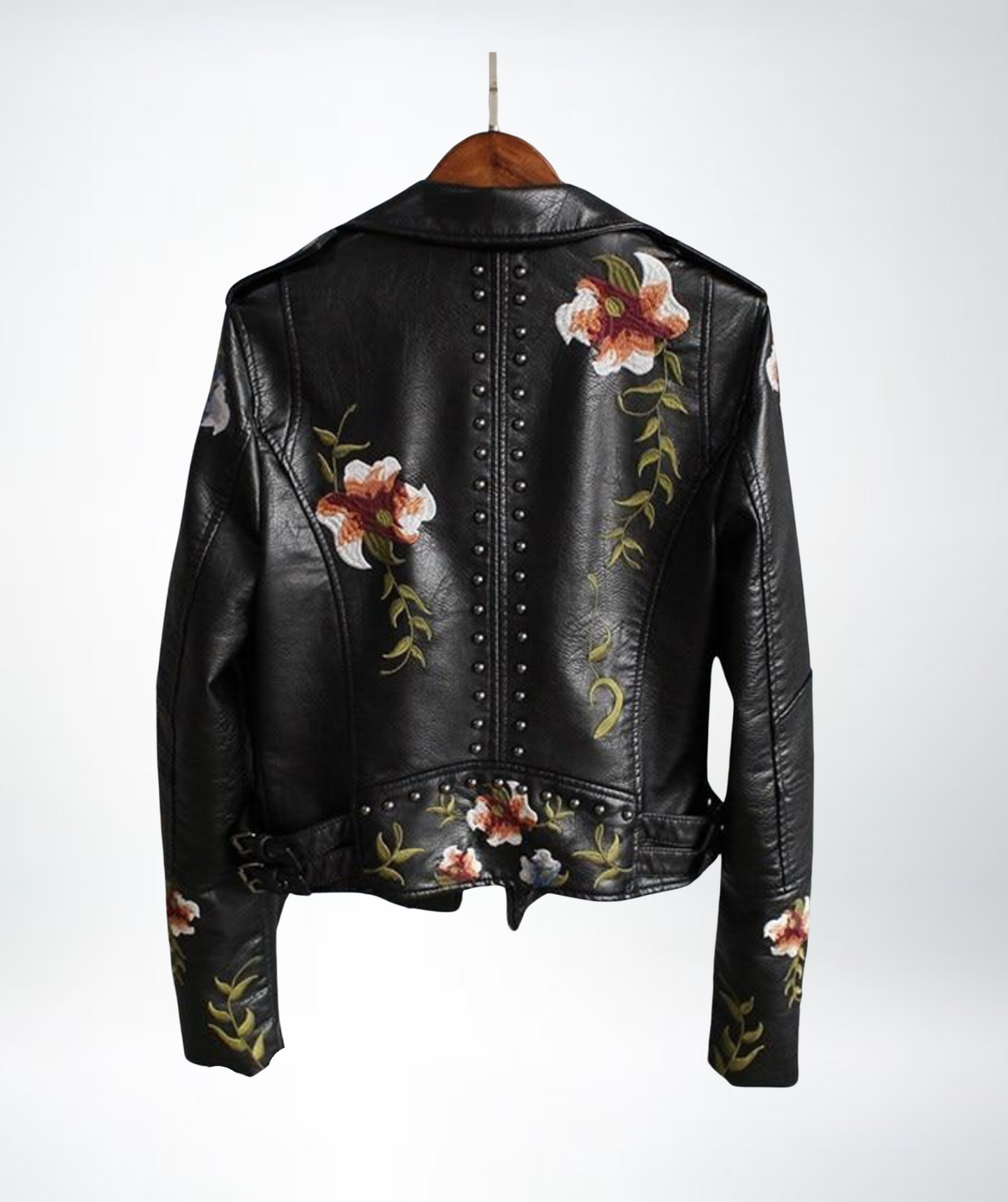 ModeParisienne® Rosa - Dames Florale Leren Jas