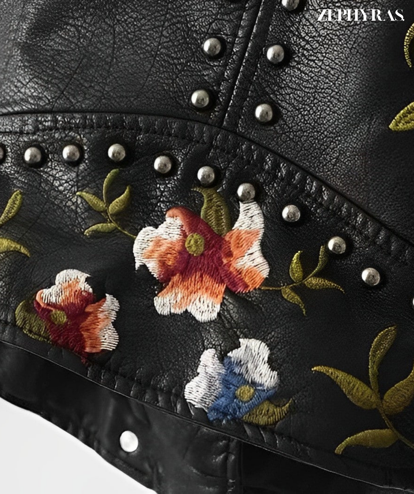 ModeParisienne® Rosa - Dames Florale Leren Jas