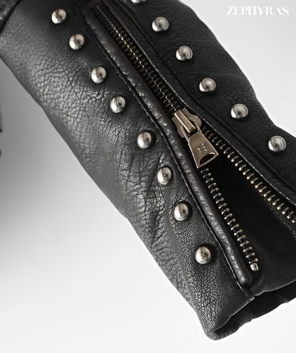 ModeParisienne® Rosa - Dames Florale Leren Jas