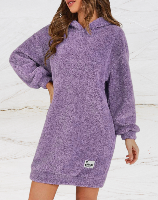 Venus | Oversized lange fluffy hoodie voor dames