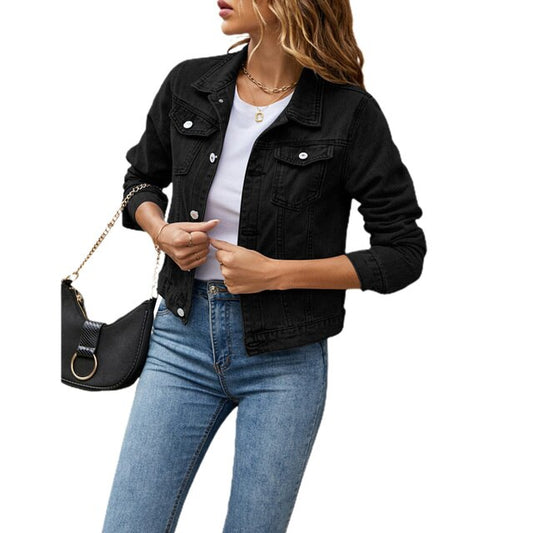 Cindy - Denim Jas Casual denim-look jasje voor vrouwen