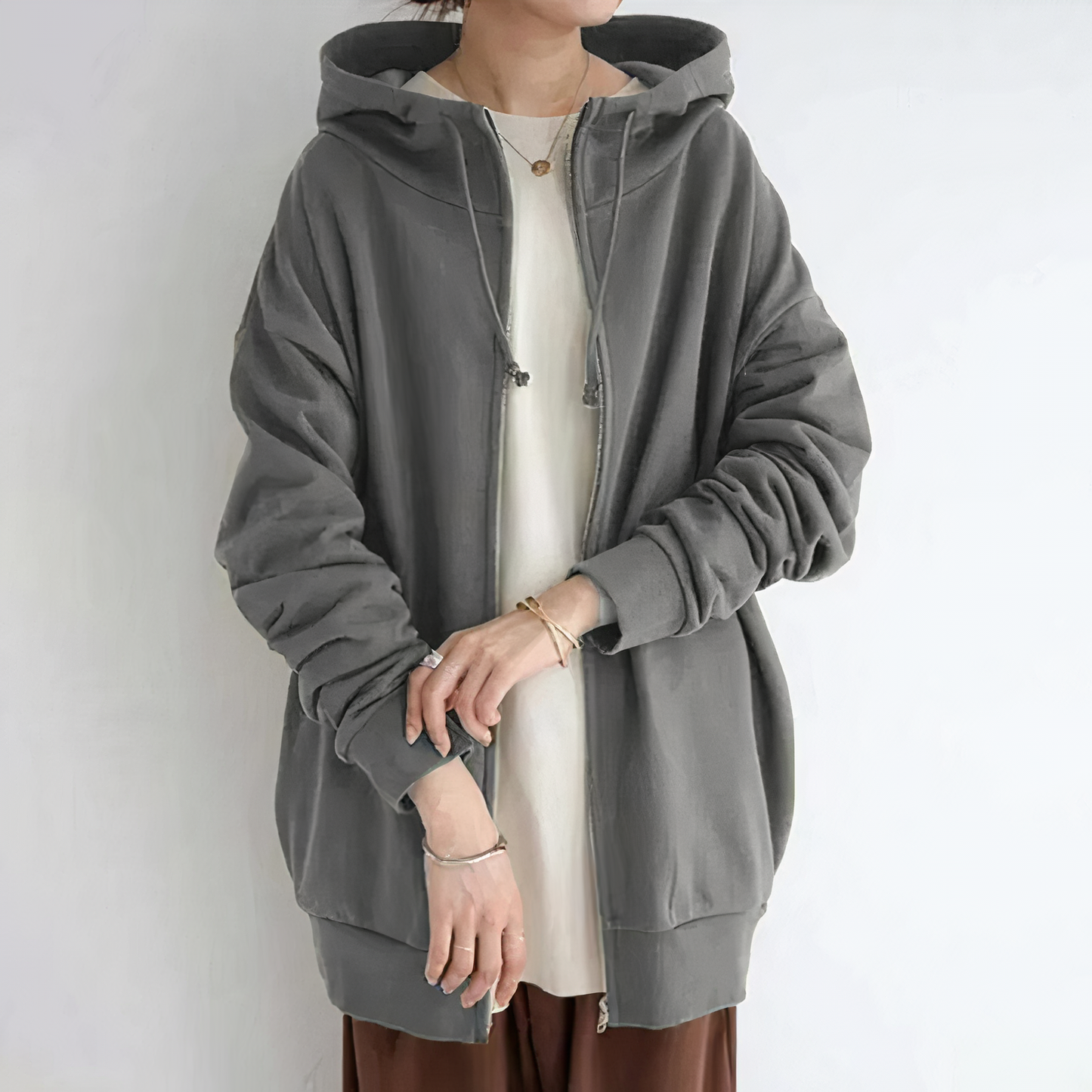 Cassandra | Knusse oversized wintertrui hoodie