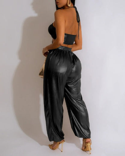 Zwarte jumpsuit met cut-outs