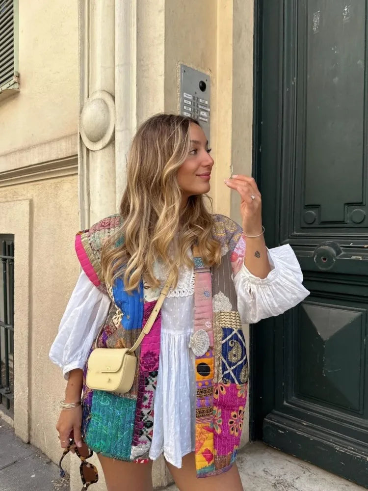 Nyla | Stijlvol chique vest met print