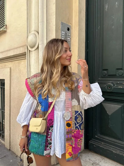 Nyla | Stijlvol chique vest met print