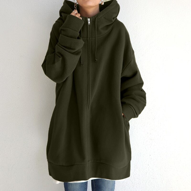 Cassandra | Knusse oversized wintertrui hoodie