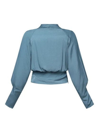 Freida - Damesblouses met V-hals en pofmouwen