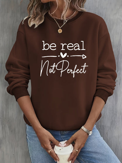 Sweatshirt met slogan en hartjesprint - Willow