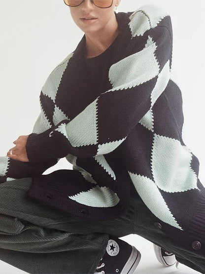 Button-Up gebreid vest