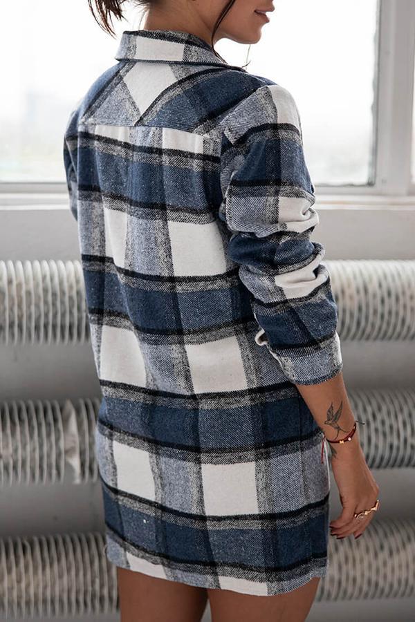 Sophie | Trendy Geruite Overhemdblouse