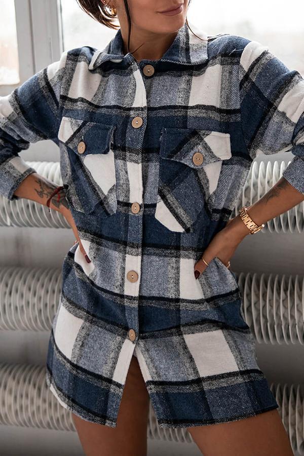 Sophie | Trendy Geruite Overhemdblouse