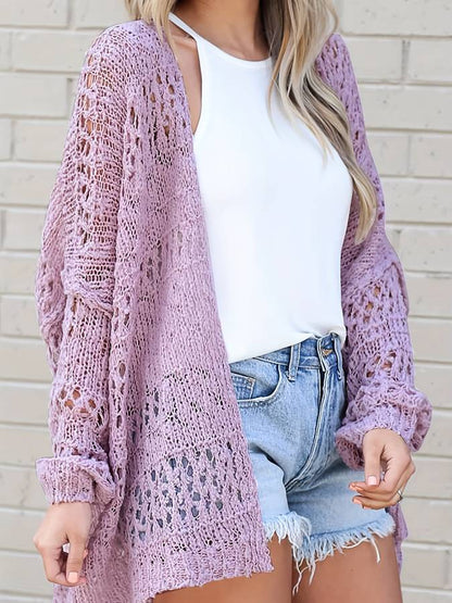 Gehaakt lang vest in boho stijl