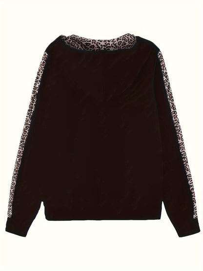 Casual tweedelige set met luipaardprint - Stella