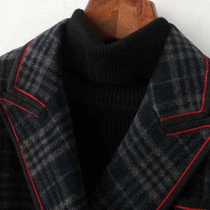 Ava | lange geruite jas