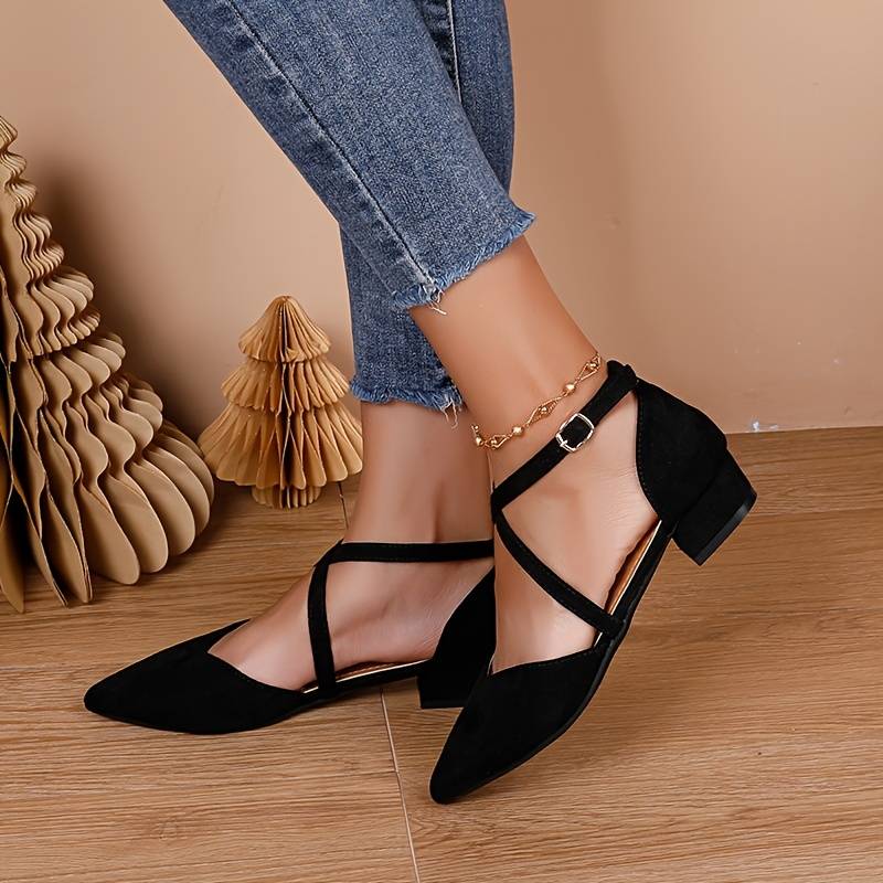 Letha - Modieuze platte schoenen in één kleur voor dames