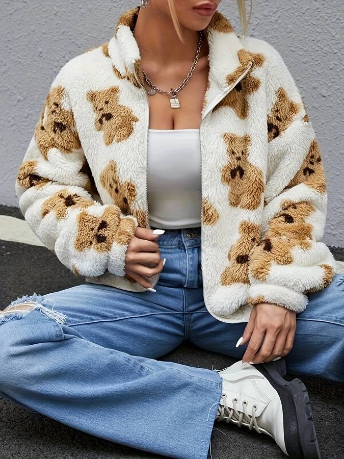 Vest met beerpatroon