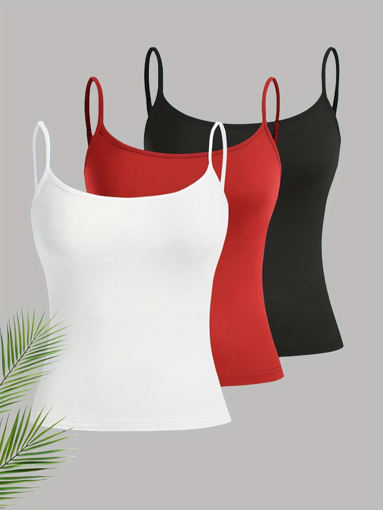 Effen 3-pack Cami Tops - Daisy