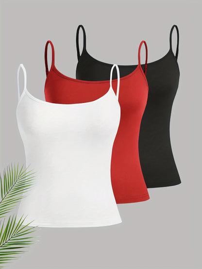 Effen 3-pack Cami Tops - Daisy