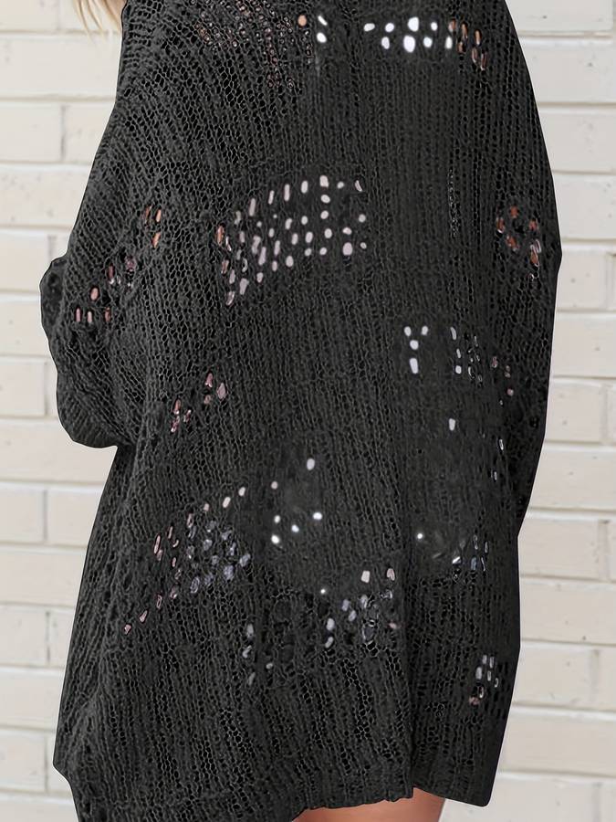 Gehaakt lang vest in boho stijl