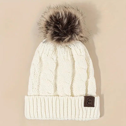 Casual muts met pompom