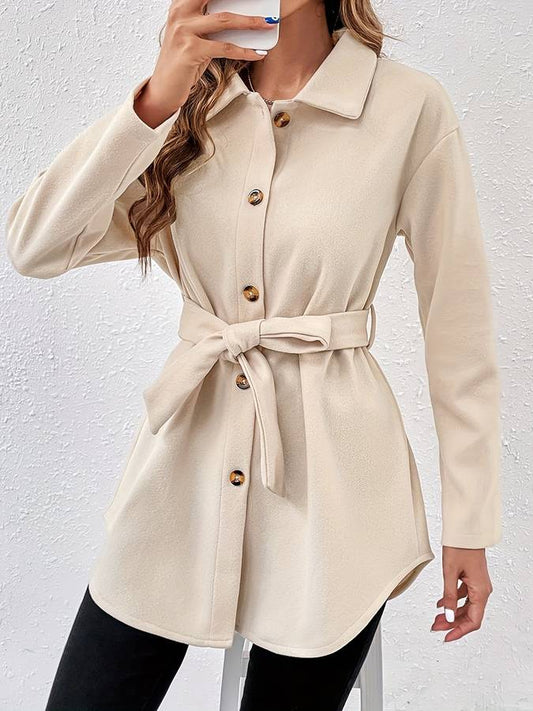 Button-Up jas met riem