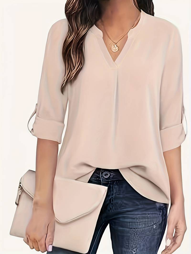 Blouse met v-hals