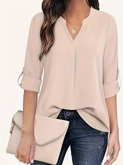 Blouse met v-hals