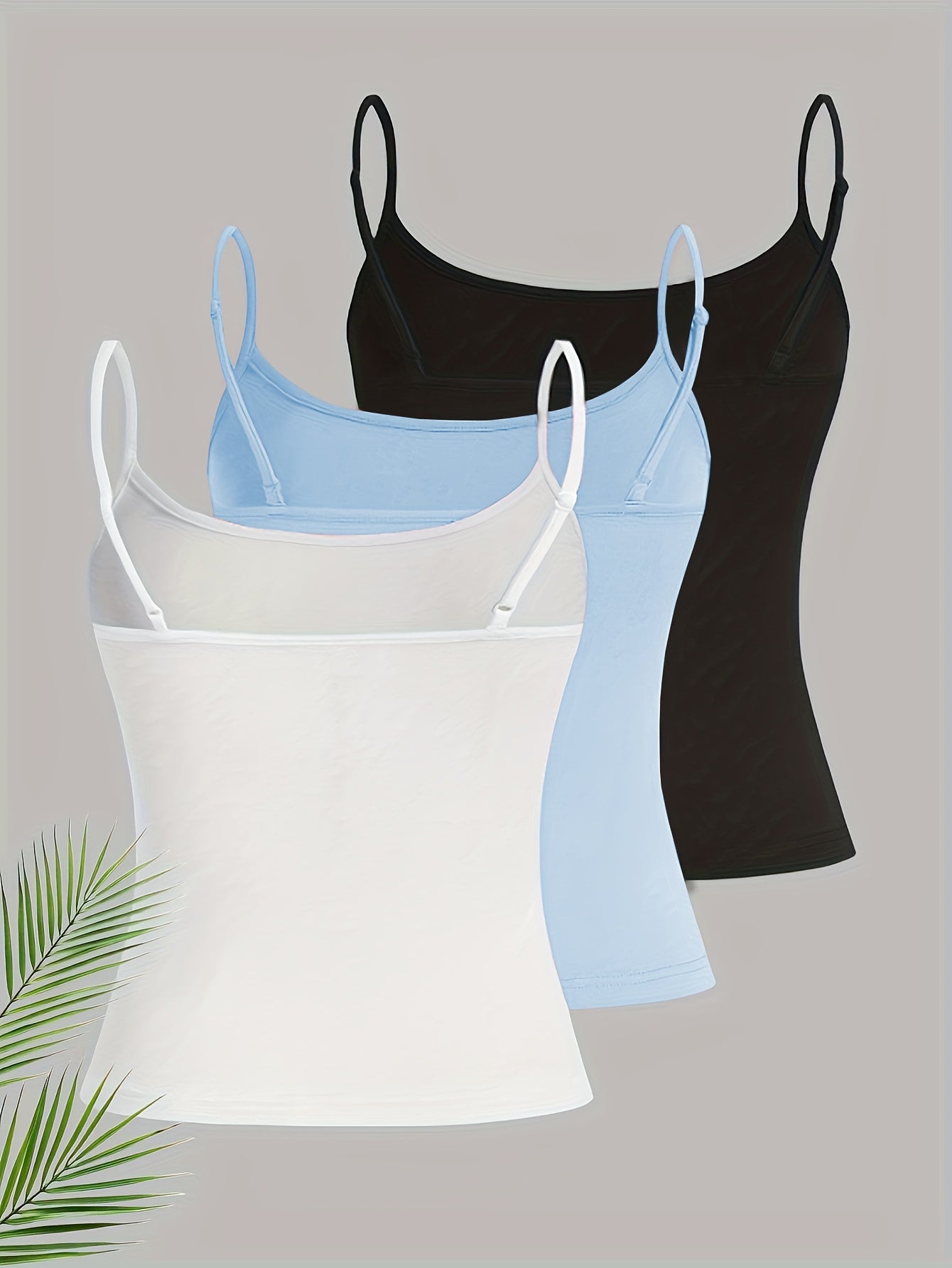 Effen 3-pack Cami Tops - Daisy