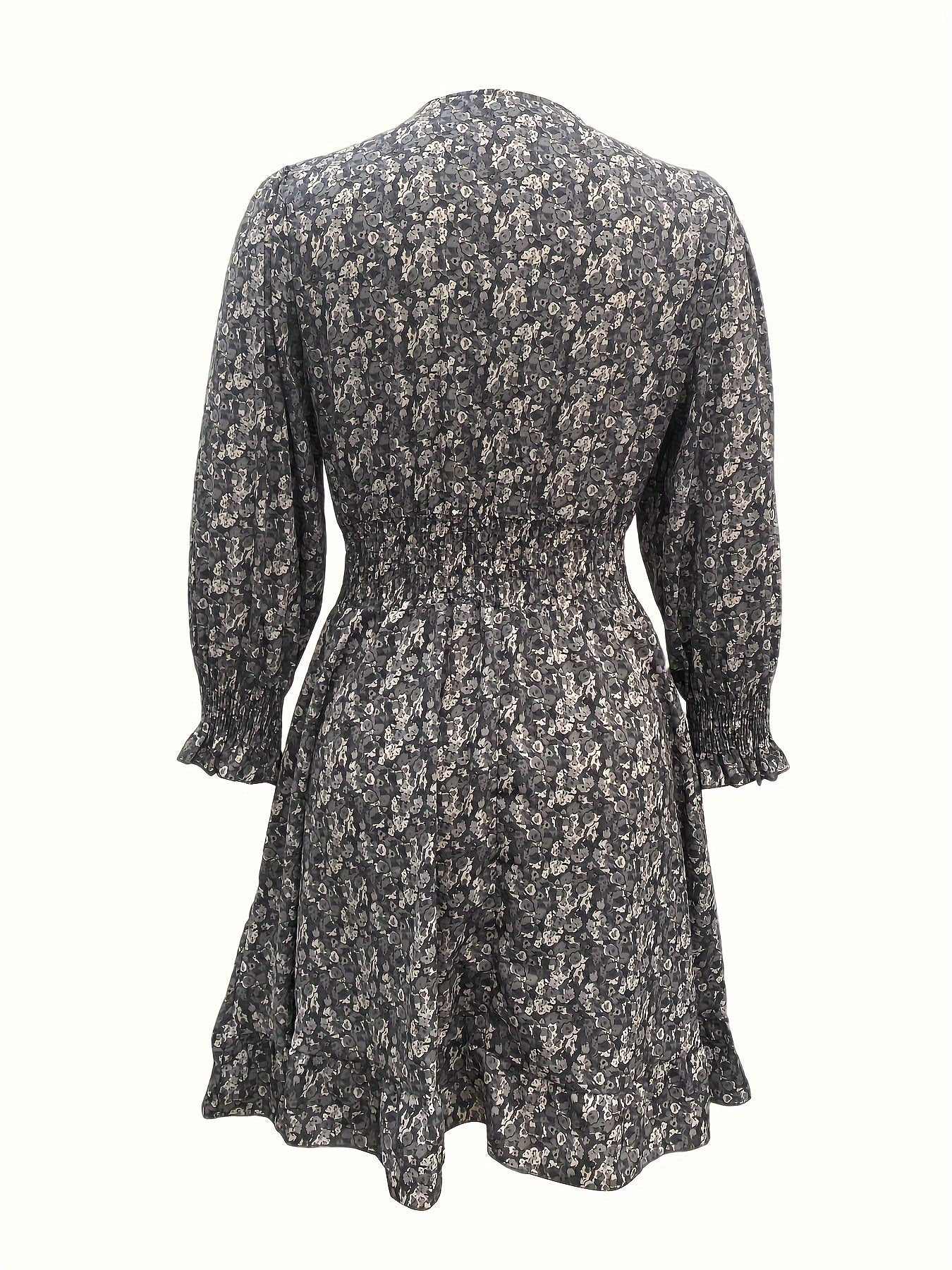 V-hals jurk met gerimpelde taille - Addison