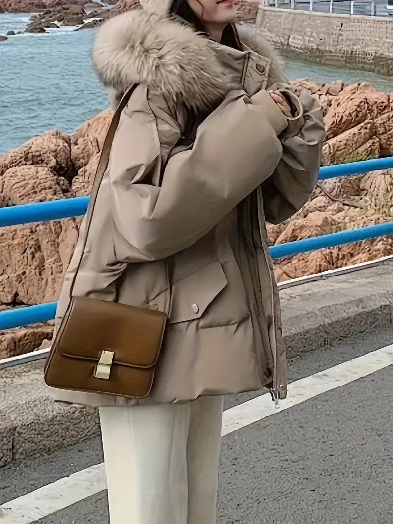 Oversized Winterjas Met Bondkraag