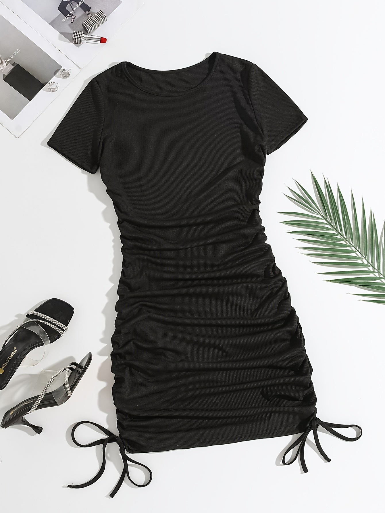 Bodycon jurk met koord en ruches - Chloe