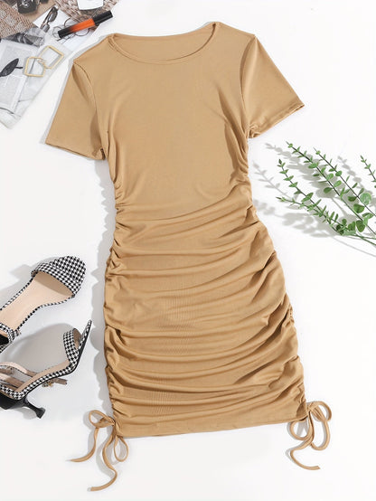 Bodycon jurk met koord en ruches - Chloe