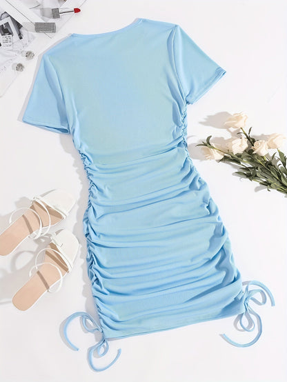 Bodycon jurk met koord en ruches - Chloe
