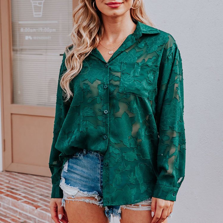 Sofia | Chique Jacquard Blouse