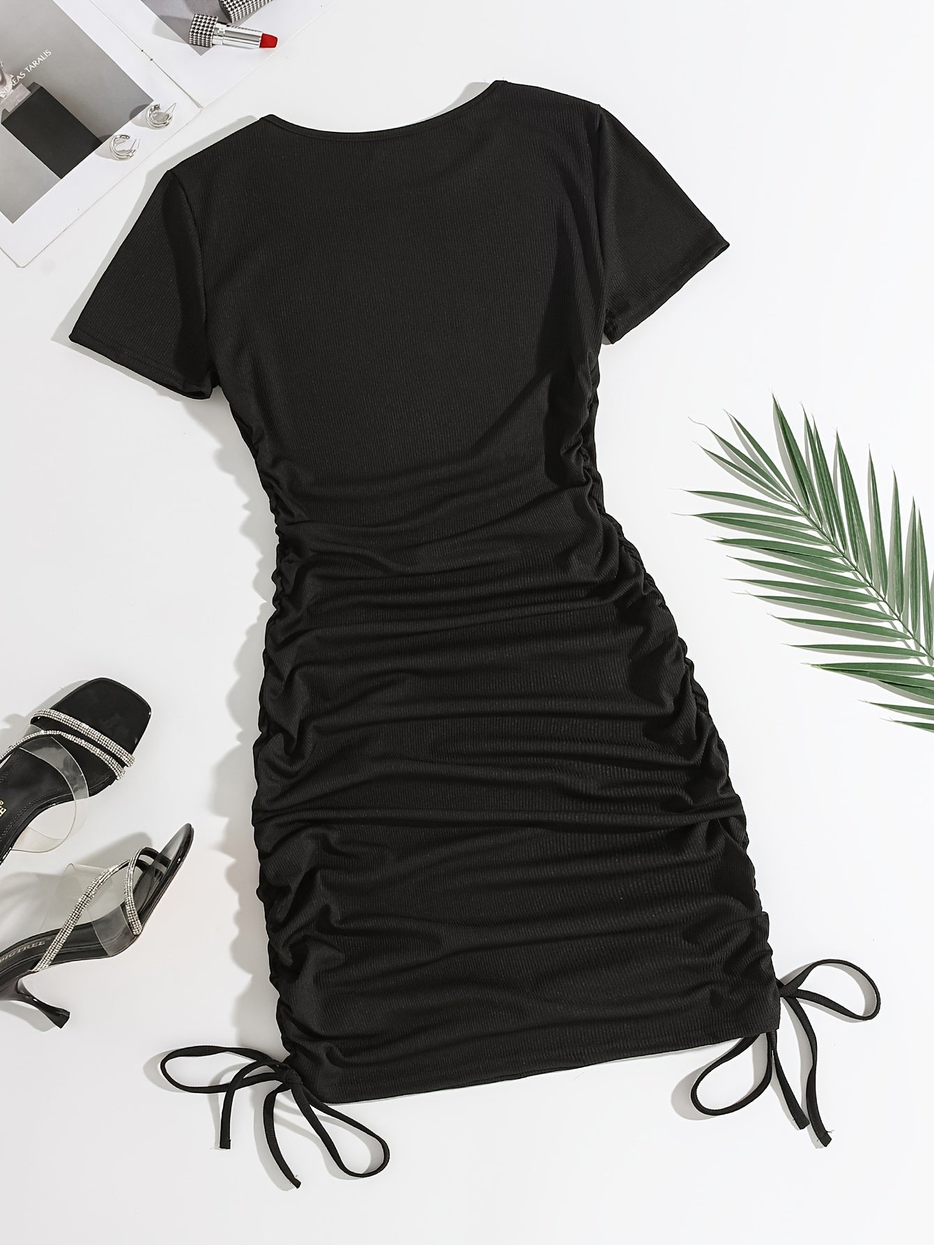 Bodycon jurk met koord en ruches - Chloe
