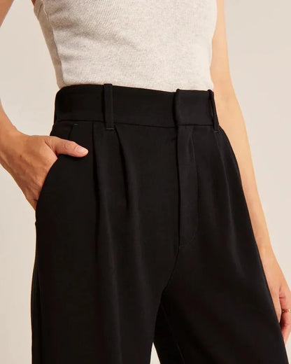 Gertha - Palazzo broek met een hoge taille en wijde pijpen