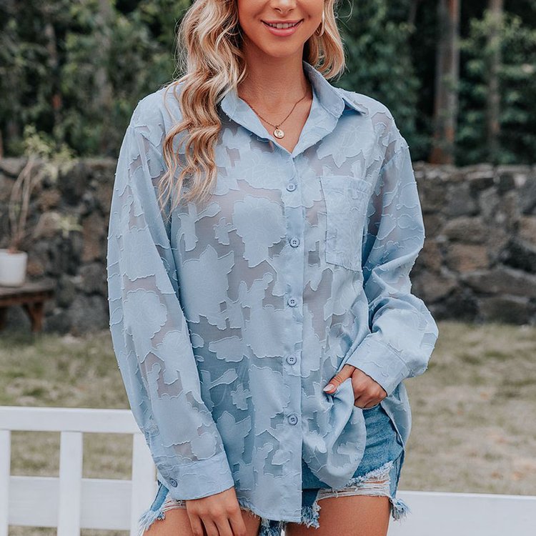 Sofia | Chique Jacquard Blouse