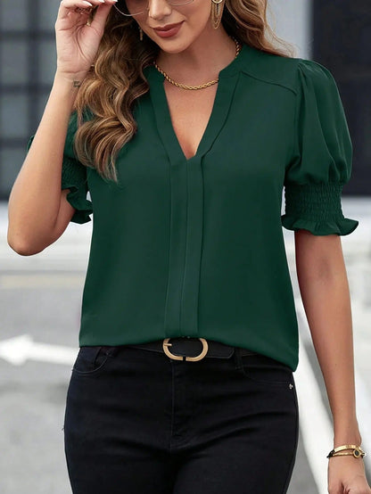 Jade | elegante blouse met pofmouwen