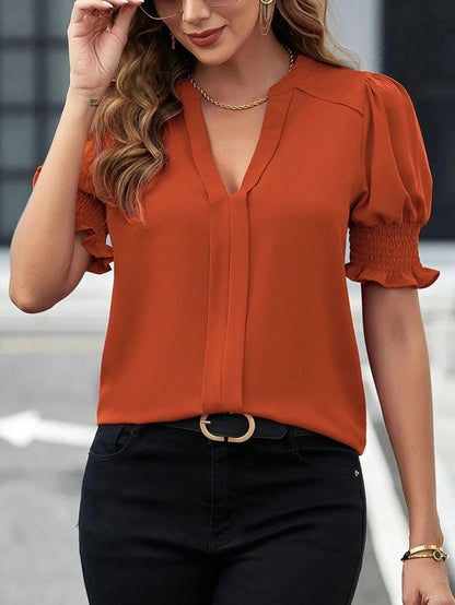 Jade | elegante blouse met pofmouwen