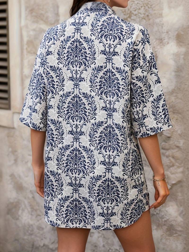 Lily | Shirt en shorts met bloemenprint en knoopsluiting voor