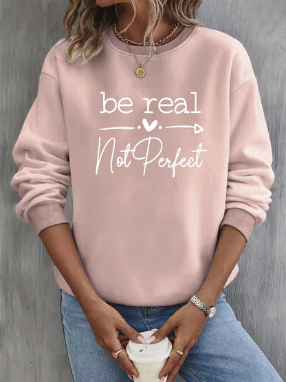 Sweatshirt met slogan en hartjesprint - Willow