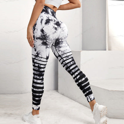 Lenie - Stijlvolle en Comfortabele Zomerse Tie-Dye Streep Leggings met Buikcontrole voor Vrouwen