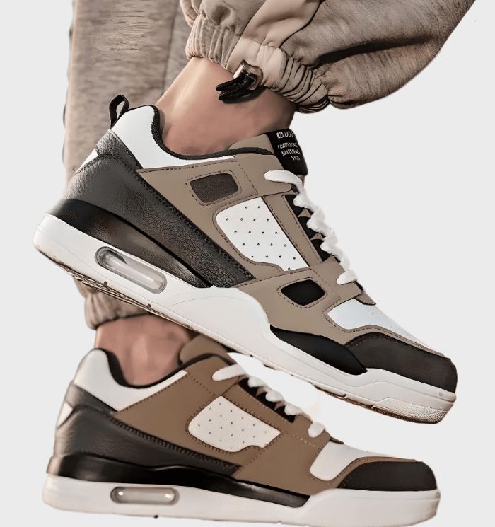 Christian -  Veelkleurige sneakers voor heren met gestippeld vamp design