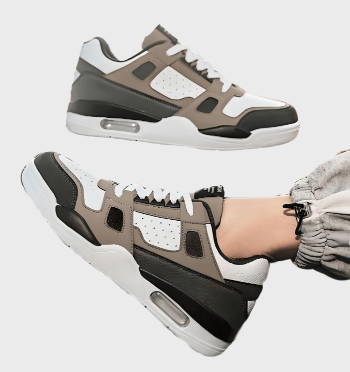 Christian -  Veelkleurige sneakers voor heren met gestippeld vamp design